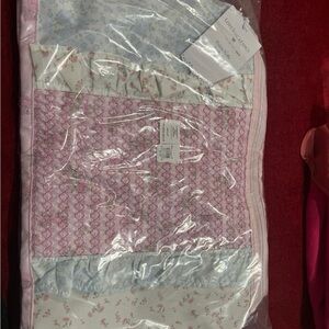 LoveShackFancy Pink and Blue Floral Quilt